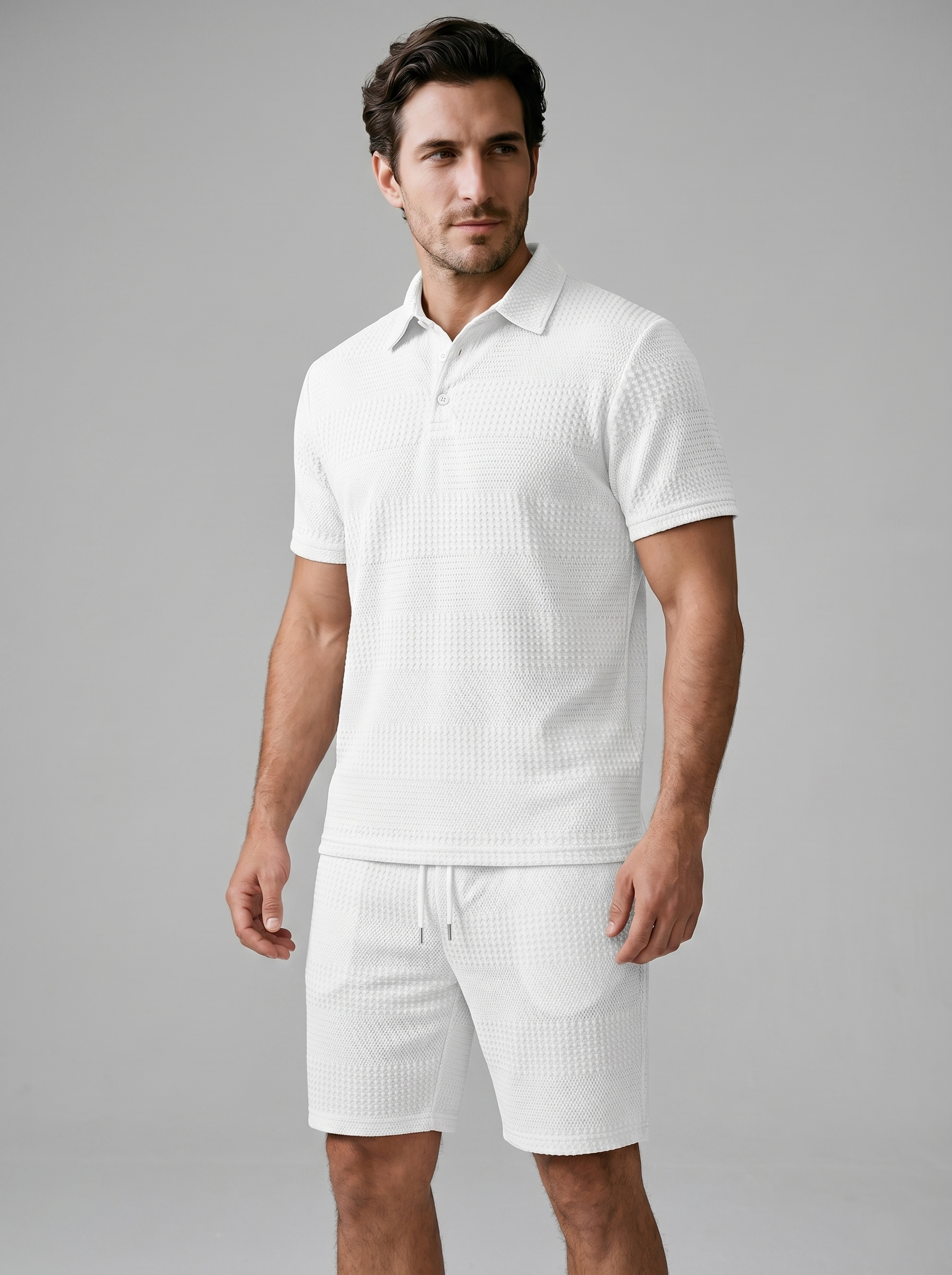 Poloshirt En Shorts Set Heren Casual Zomer
