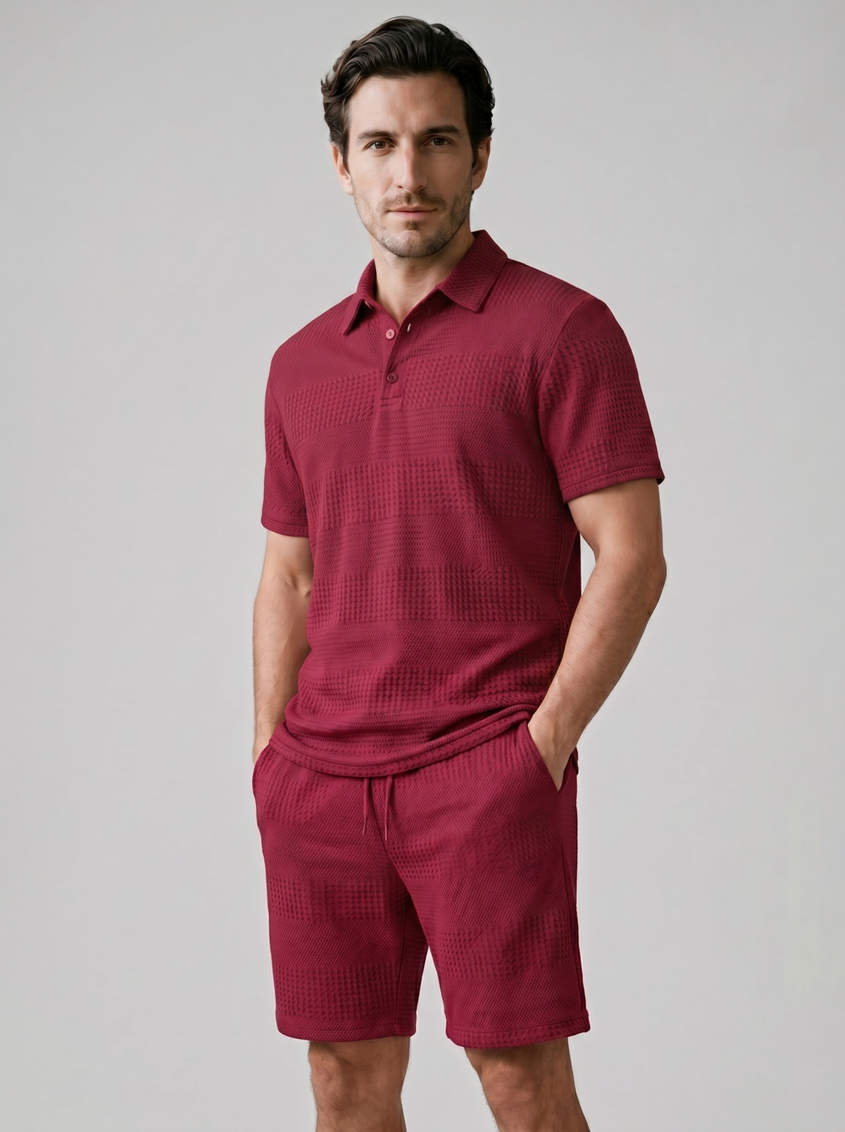 Poloshirt En Shorts Set Heren Casual Zomer