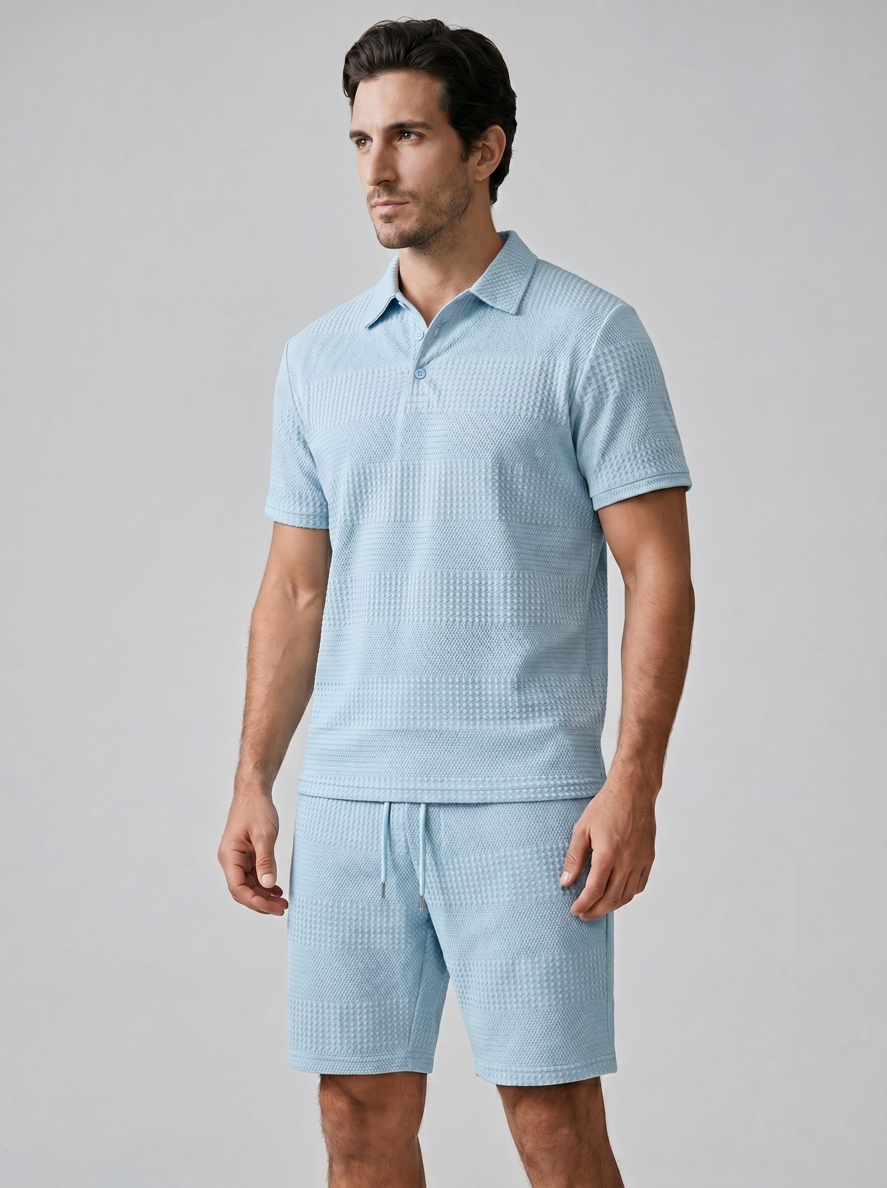 Poloshirt En Shorts Set Heren Casual Zomer