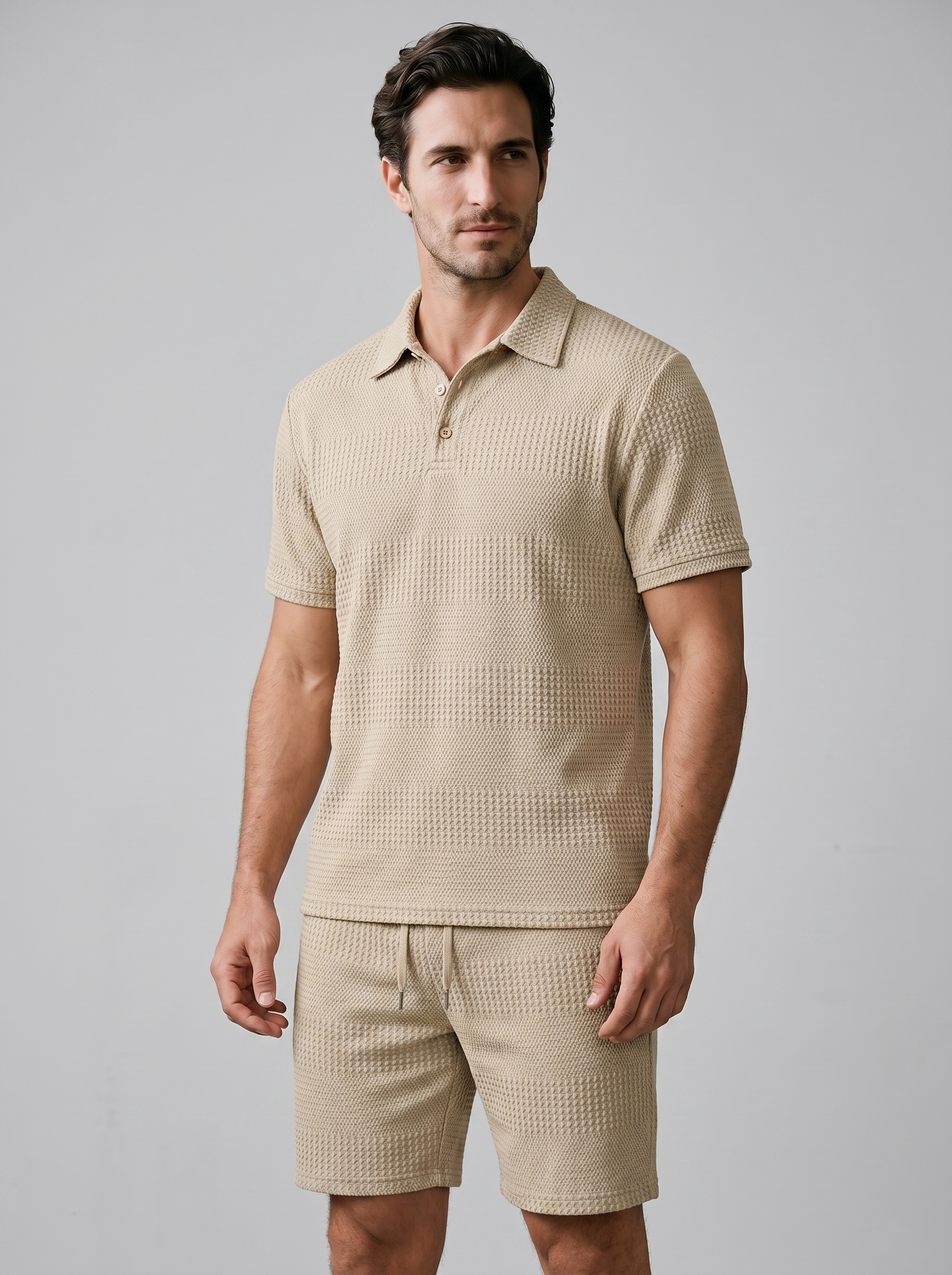 Poloshirt En Shorts Set Heren Casual Zomer