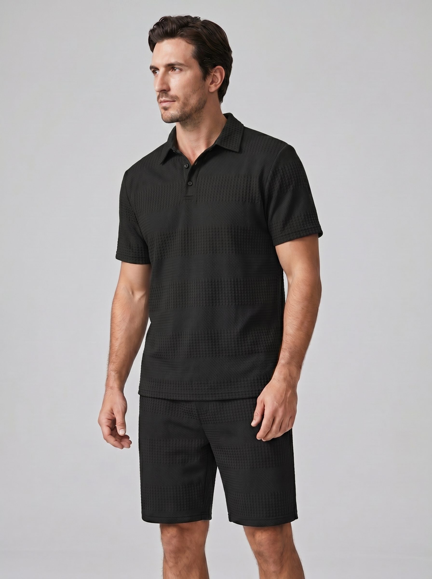 Poloshirt En Shorts Set Heren Casual Zomer