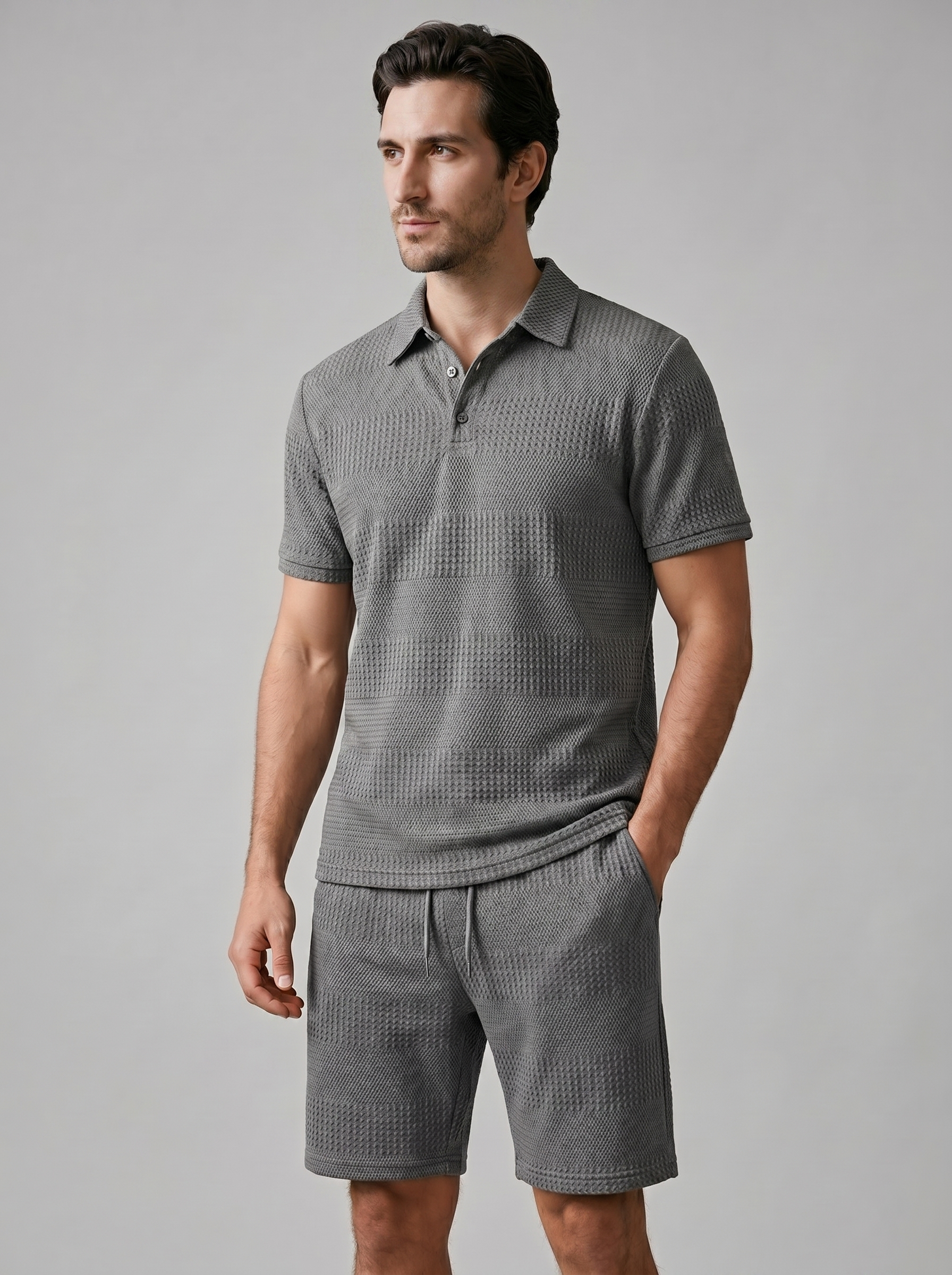 Poloshirt En Shorts Set Heren Casual Zomer