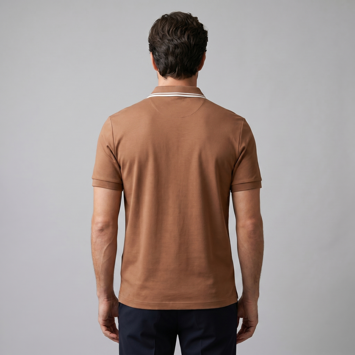Poloshirt Heren Korte Mouwen Rits Casual