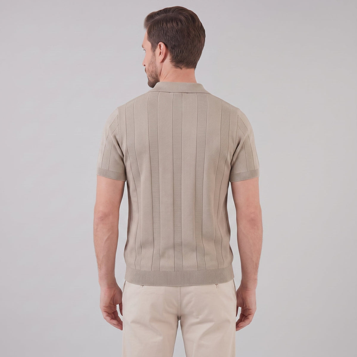 Poloshirt Heren Open Knit Casual Zomer