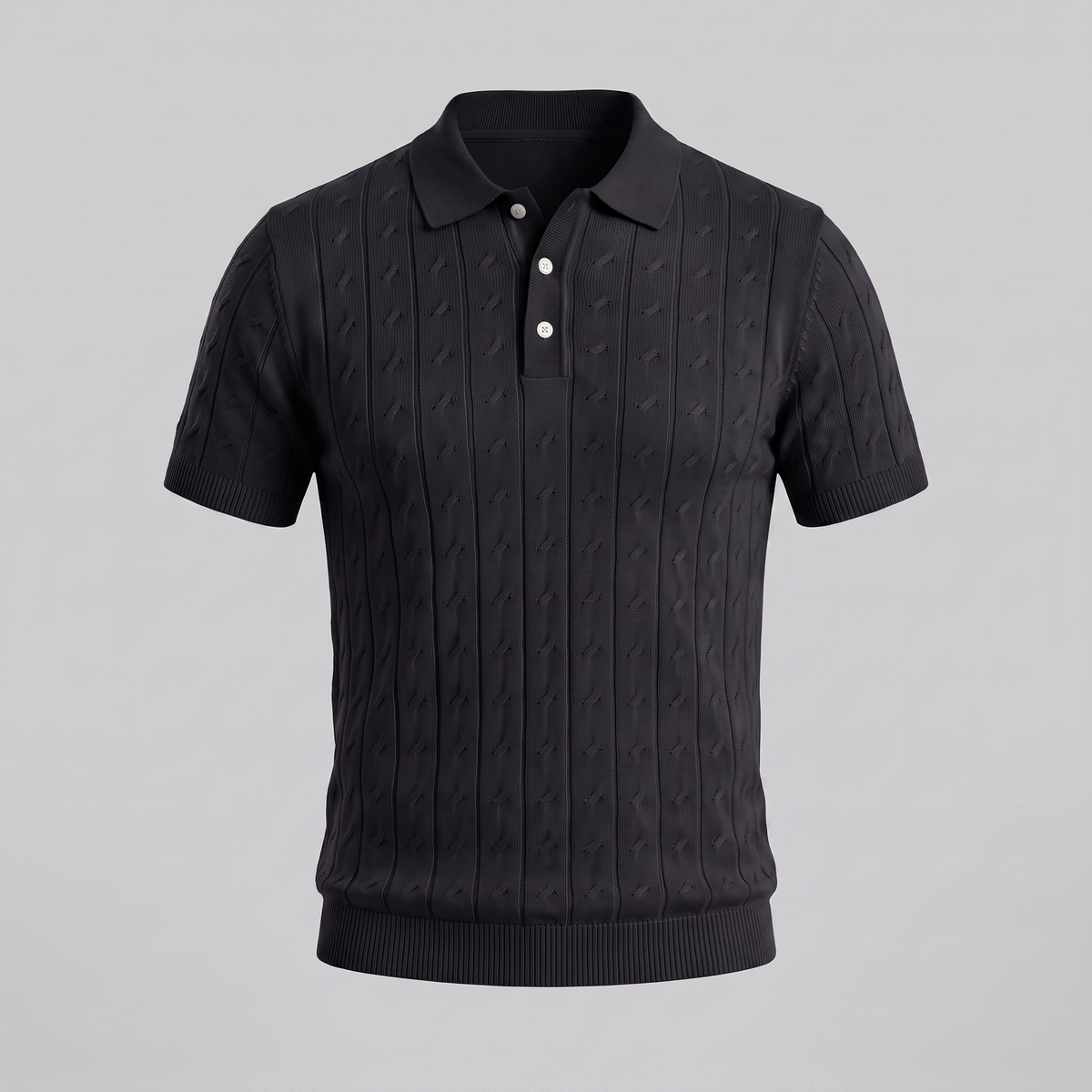 Poloshirt Heren Textured Knit Casual Zomer