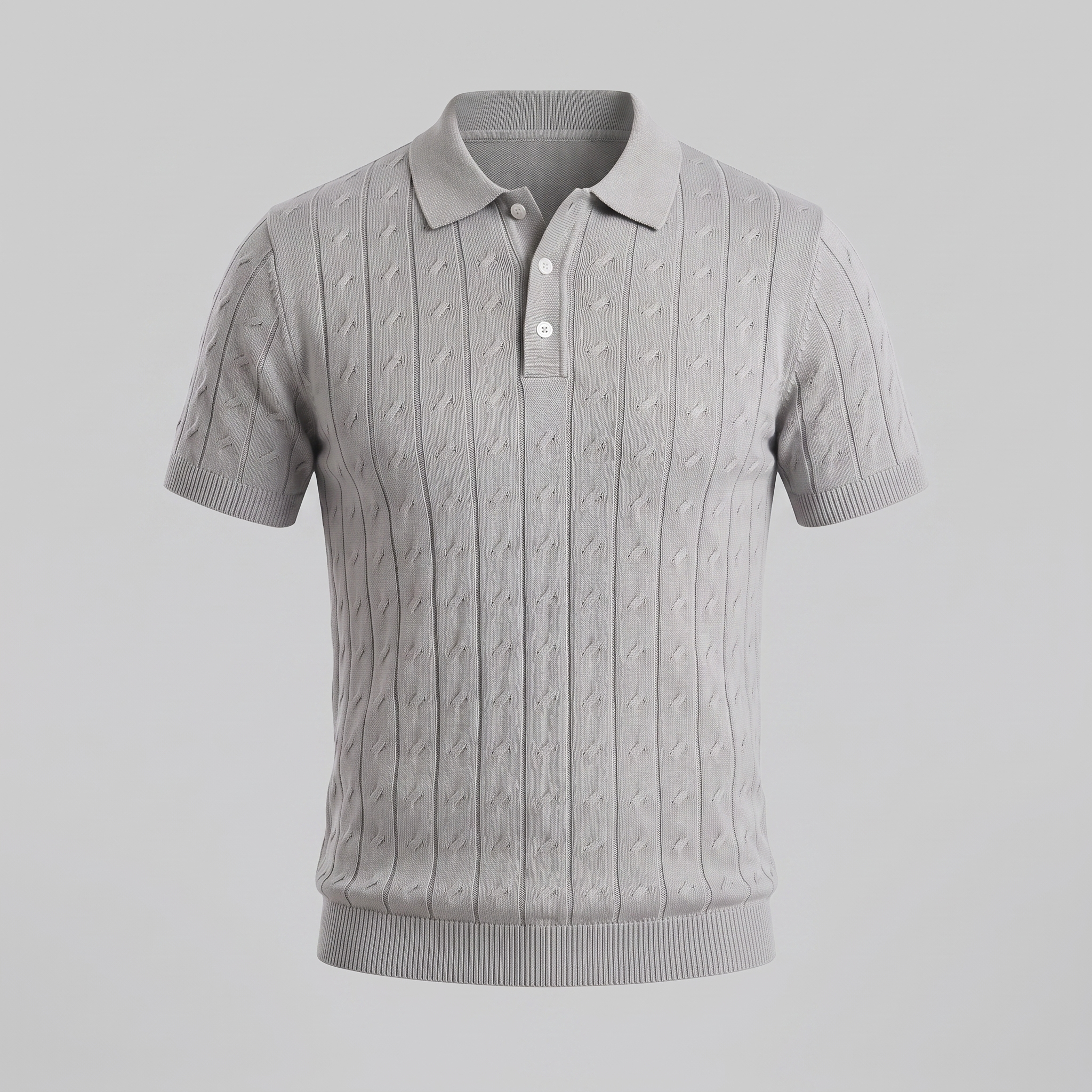 Poloshirt Heren Textured Knit Casual Zomer