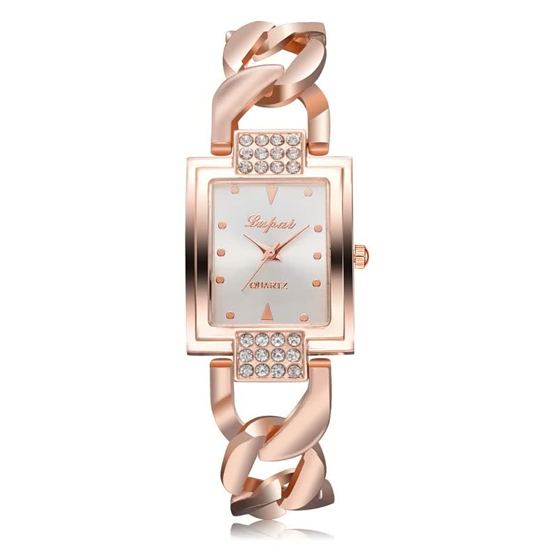 Elegante zilveren horloge met subtiele parel