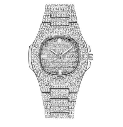 Elegante gouden horloge met subtiele parel