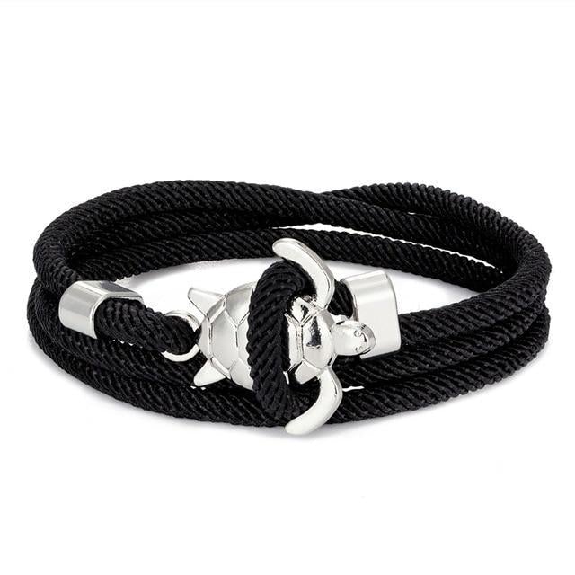Elegante zilveren armband met zeeschildpadmotief