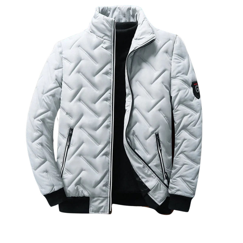 Puffer Jas voor Heren met Geometrisch Design en Lichtgewicht Vulling