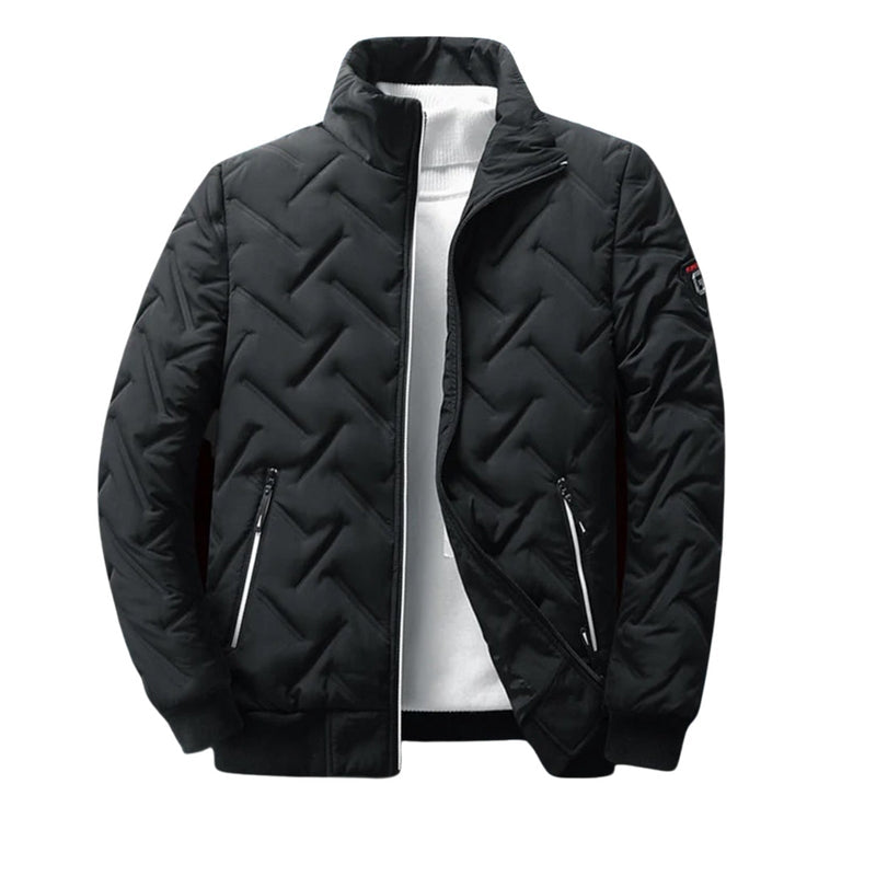 Puffer Jas voor Heren met Geometrisch Design en Lichtgewicht Vulling