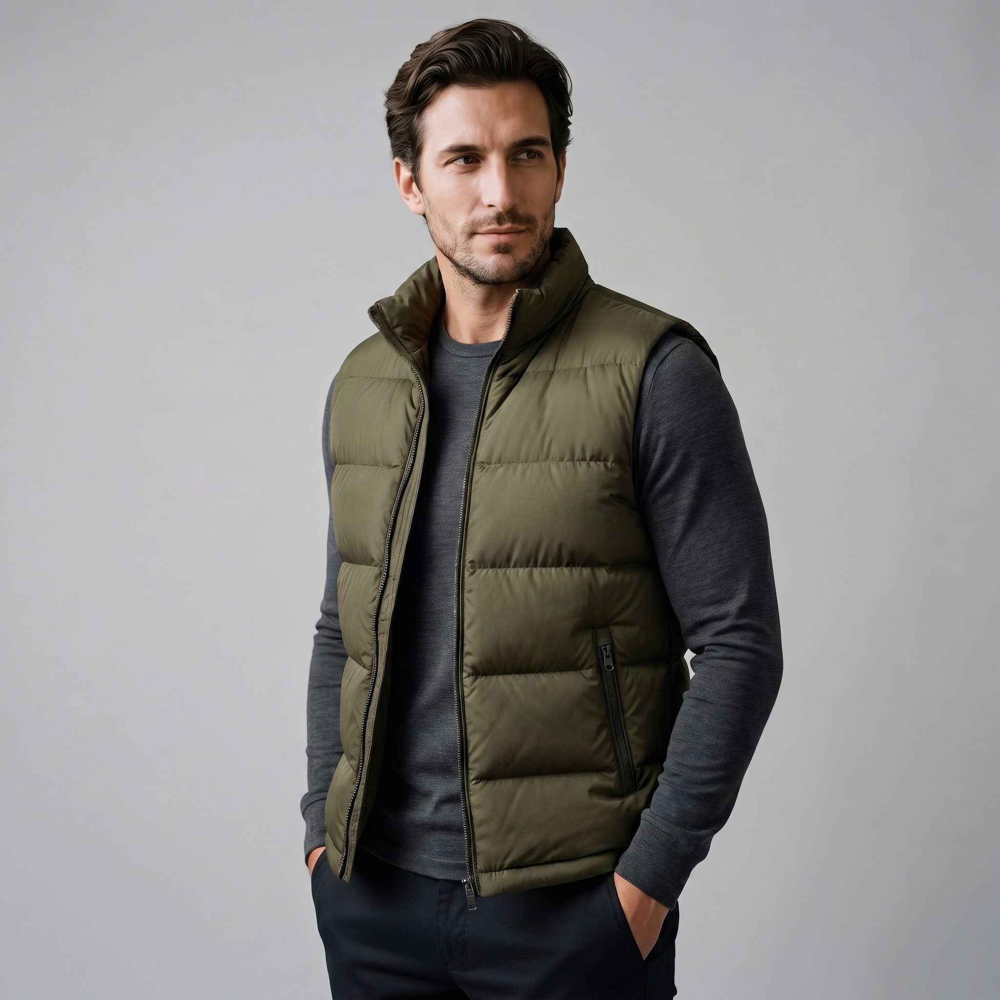 Quilted Padded Gilet Heren Winter Casual