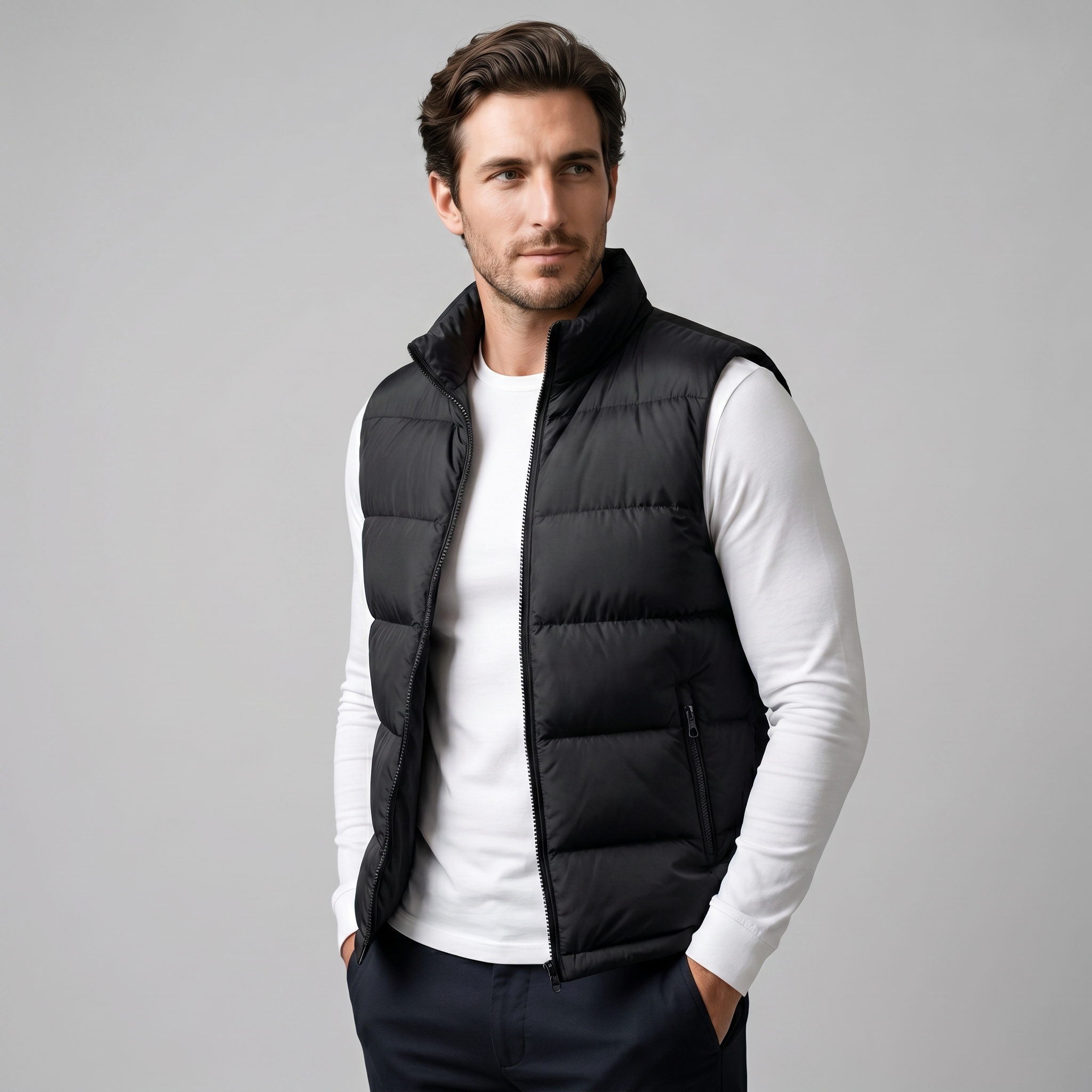 Quilted Padded Gilet Heren Winter Casual