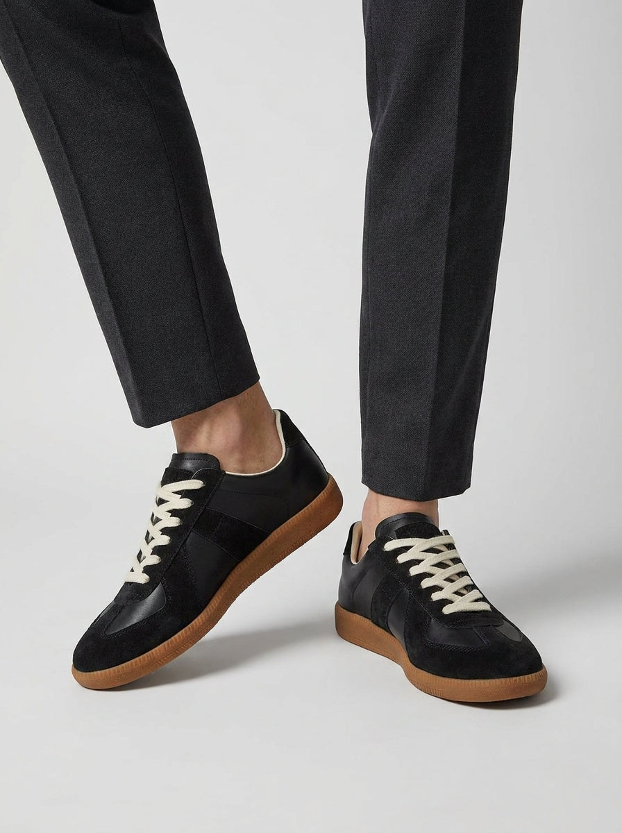 Retro Sneakers voor Heren met Suède en Leer voor een unieke stijl