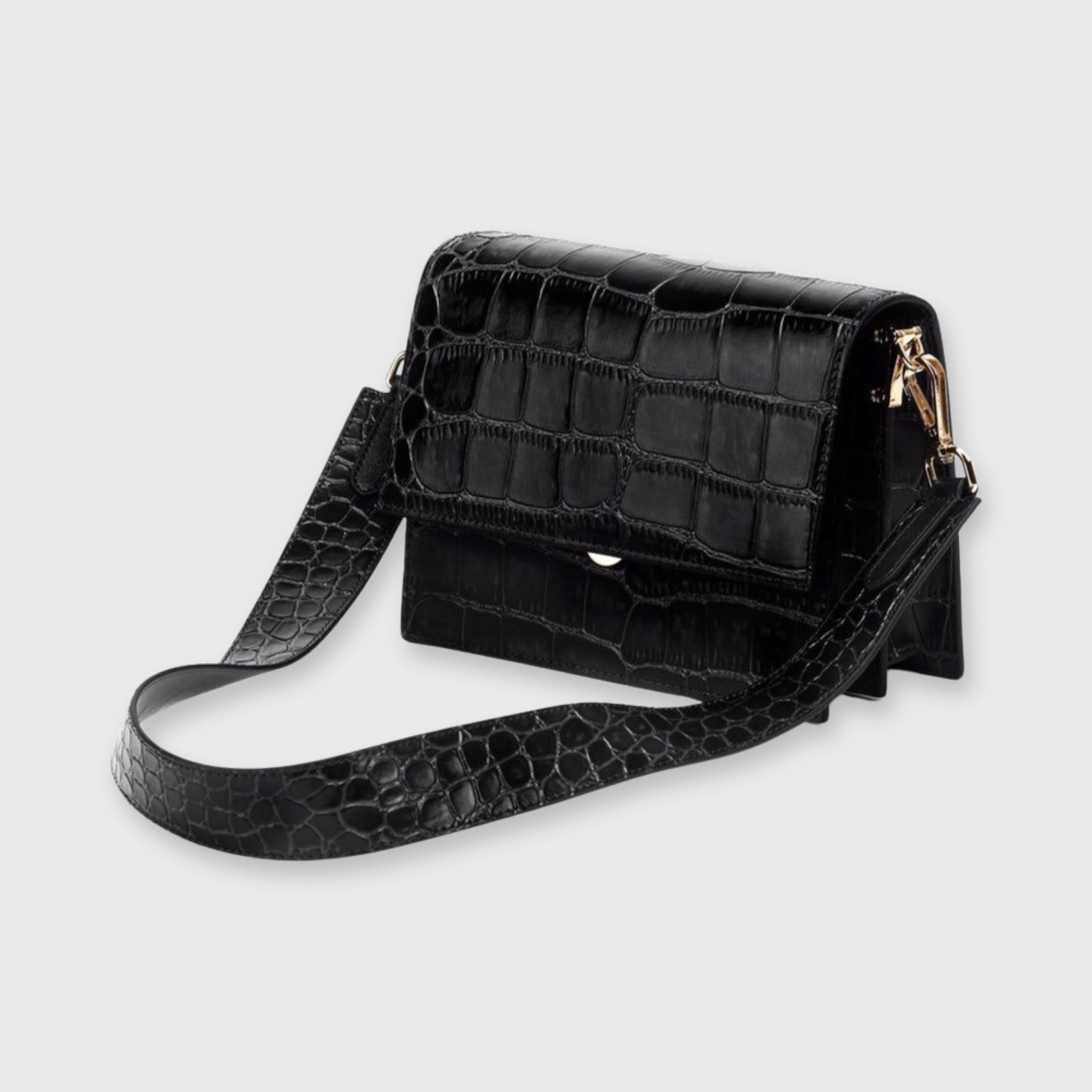 Schoudertas Dames Krokodillenprint Compact Elegant