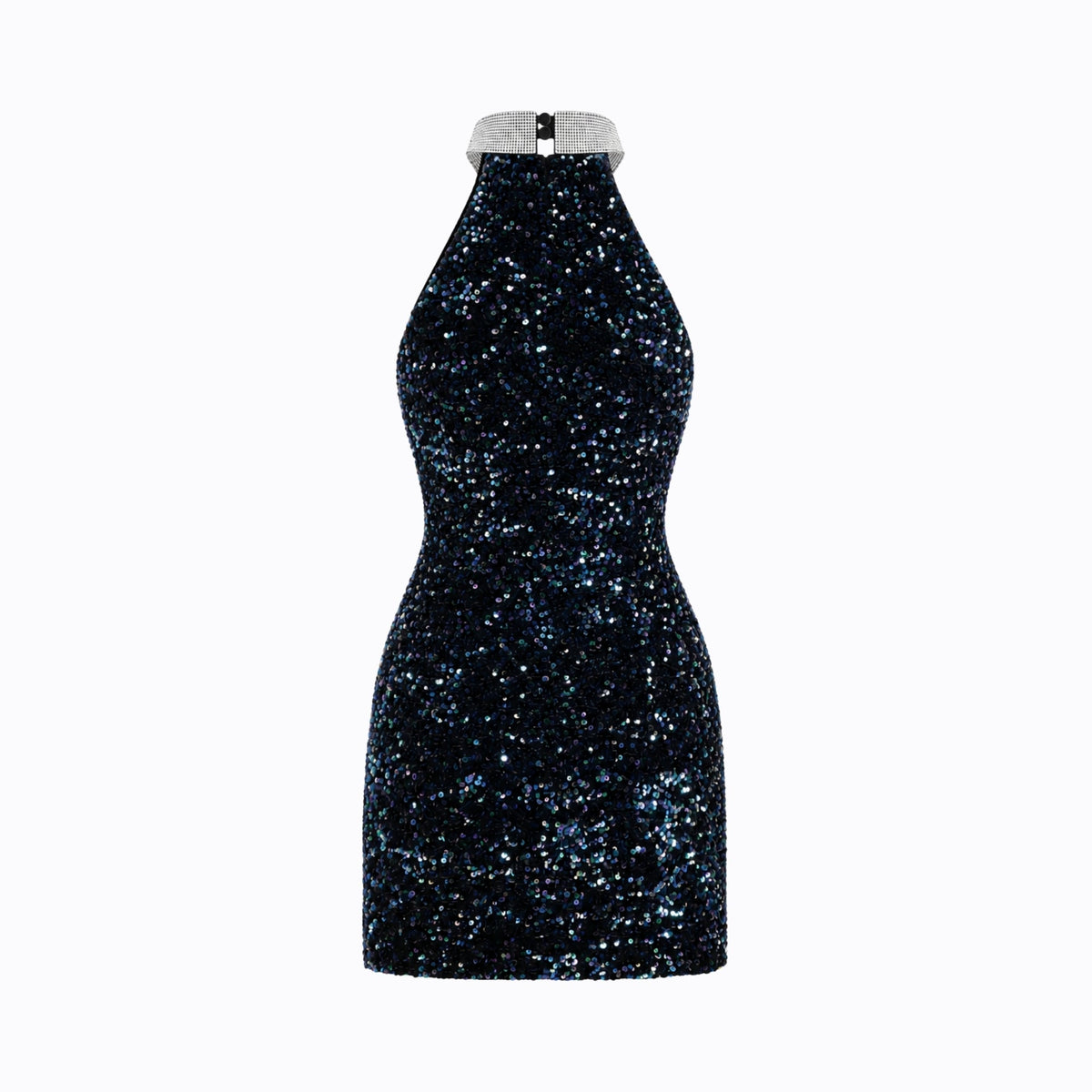 Sequin Halter Mini Jurk Dames Bodycon Elegant Avond