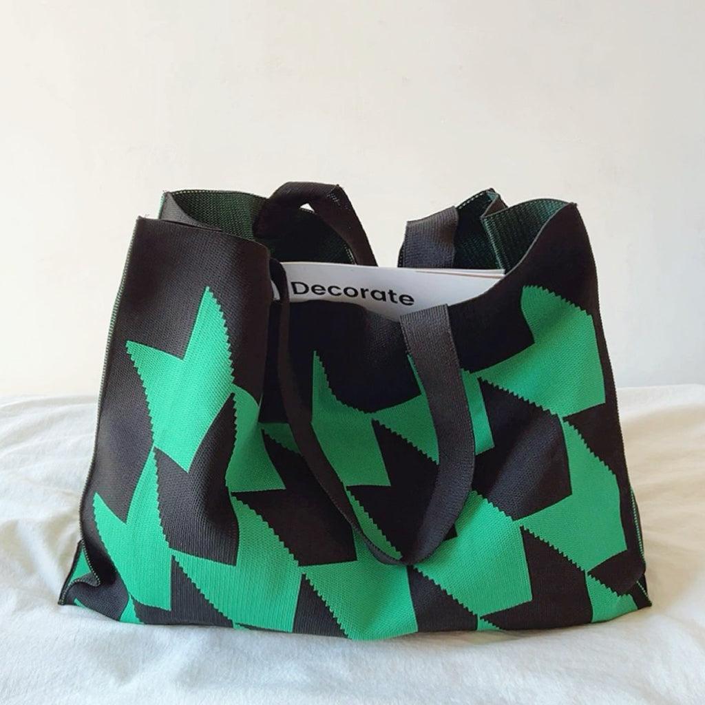 Shopper Tas Geometrisch Patroon Dames Casual Ruim
