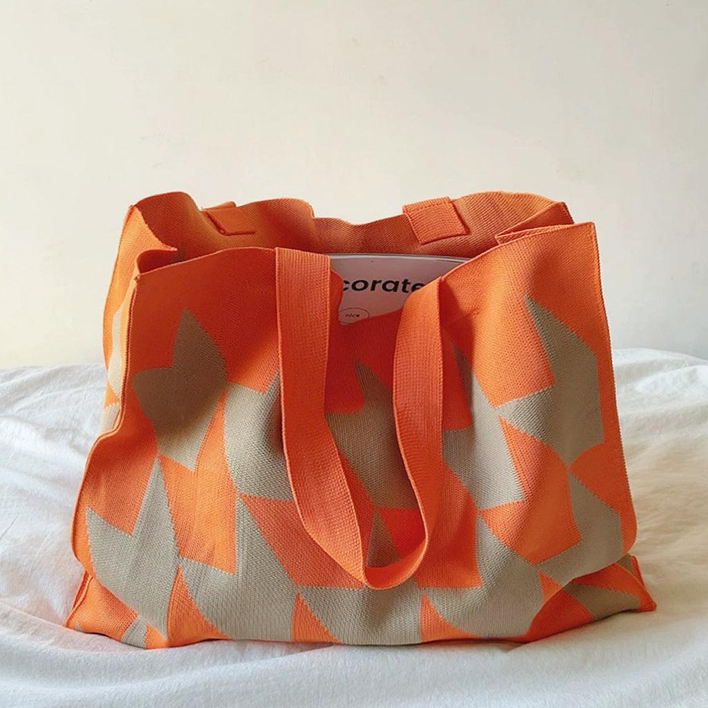 Shopper Tas Geometrisch Patroon Dames Casual Ruim