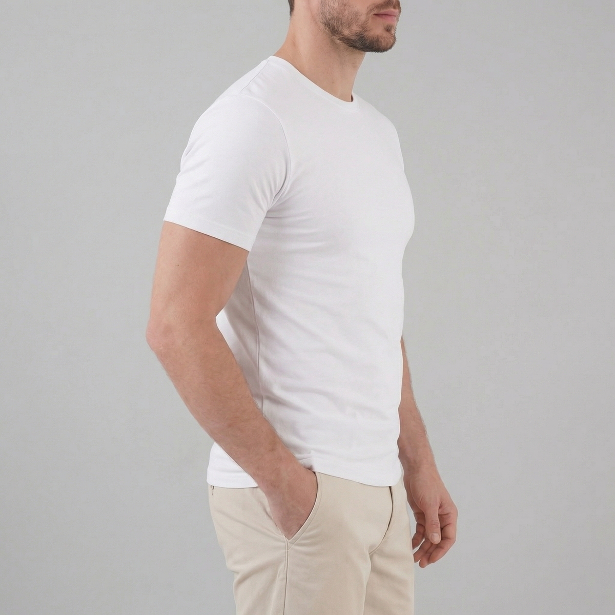 Slim Fit T-Shirt Heren Casual
