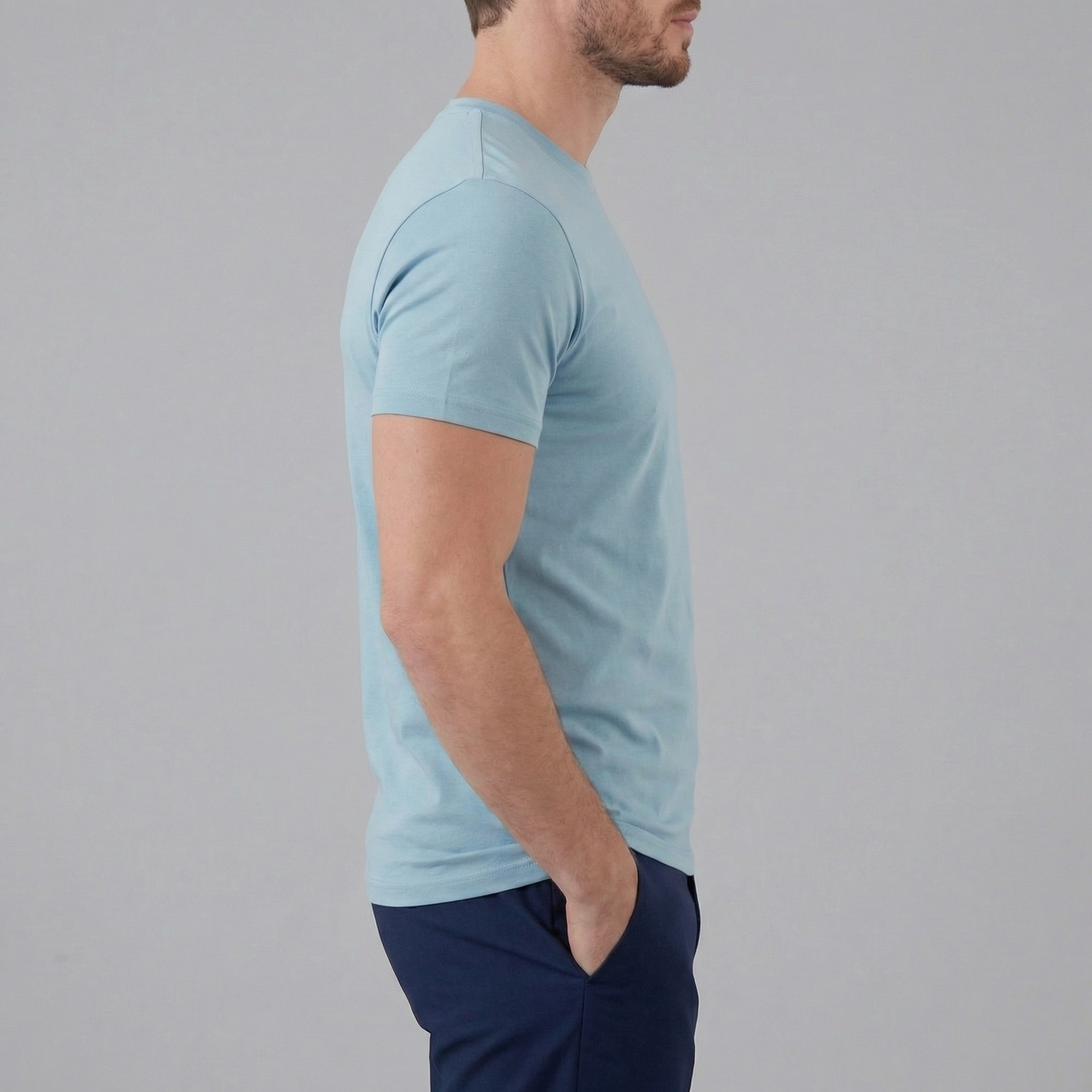 Slim Fit T-Shirt Heren Casual