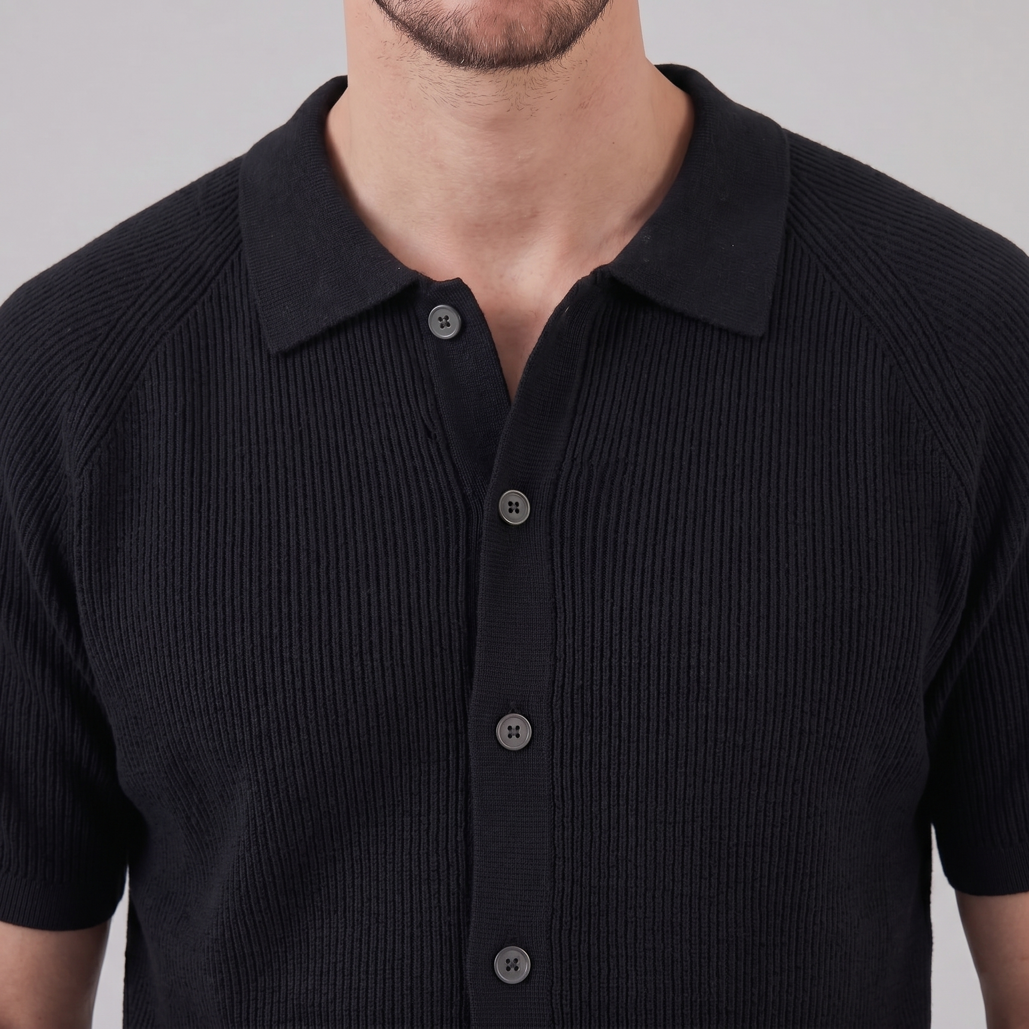 Smart Casual Polo Shirt Heren Lange Mouwen Button