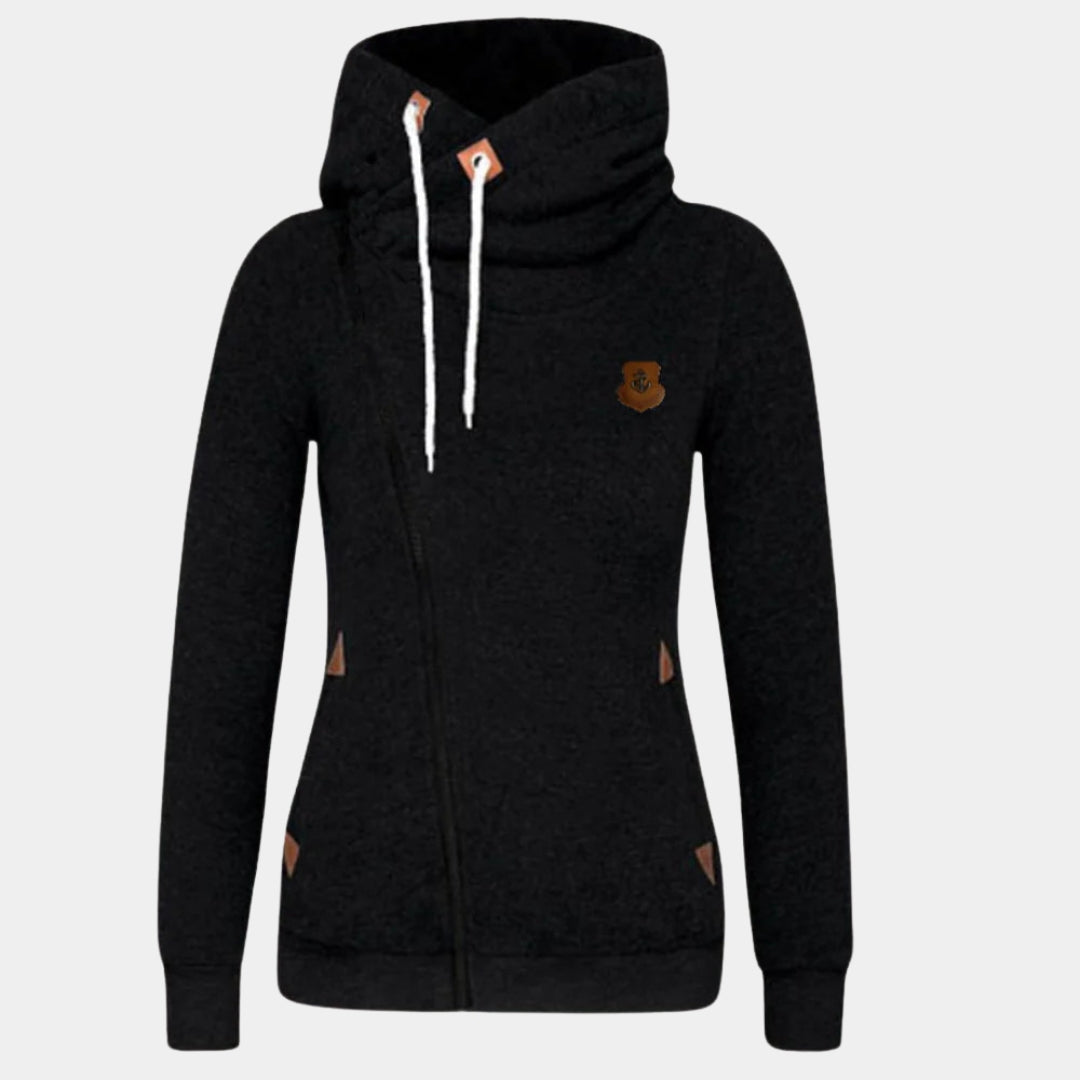 Sportief Vest voor Dames met Asymmetrische Capuchon