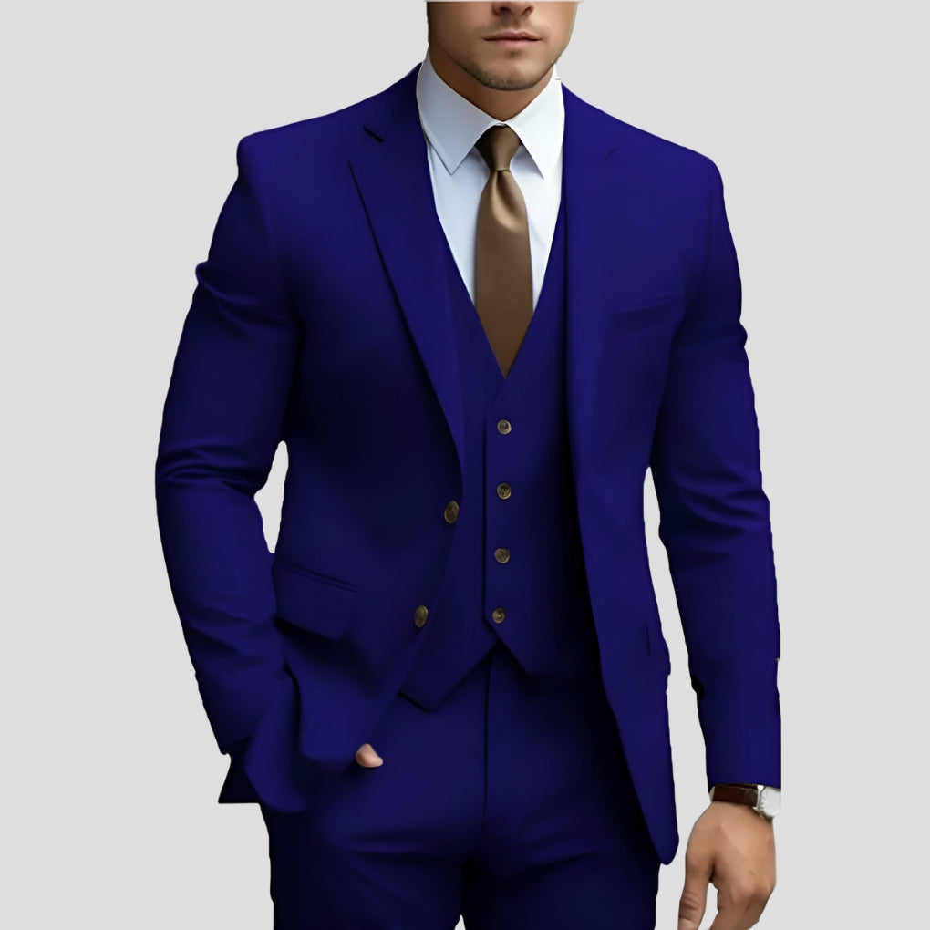 Stijlvol Drie Delig Pak voor Heren met Slim Fit en Elegante Pasvorm