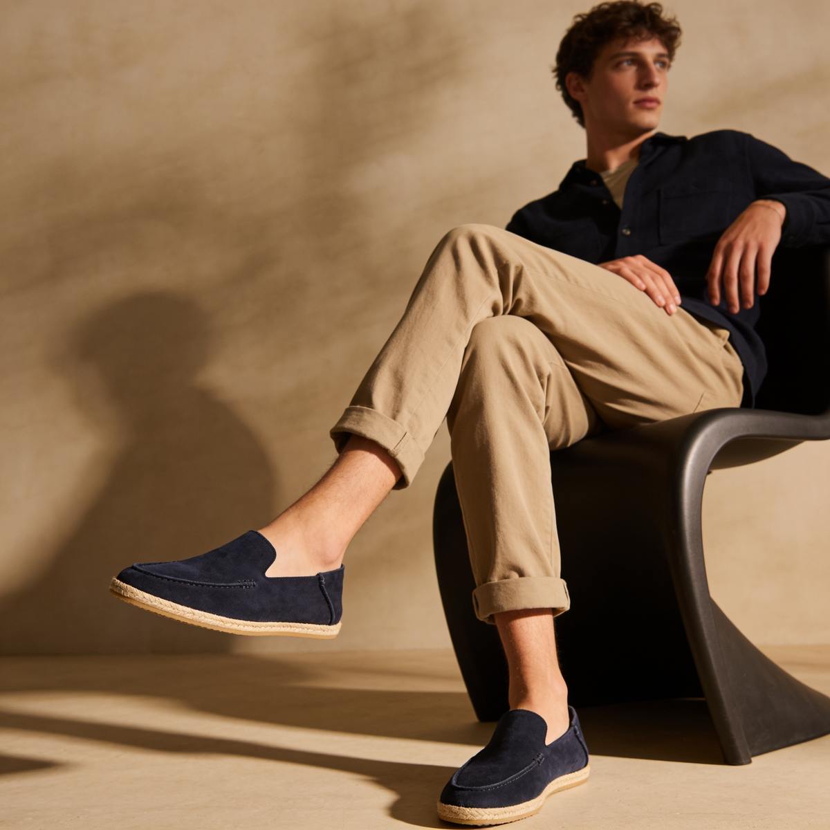 Suede Espadrille Loafers Heren Casual Zomer