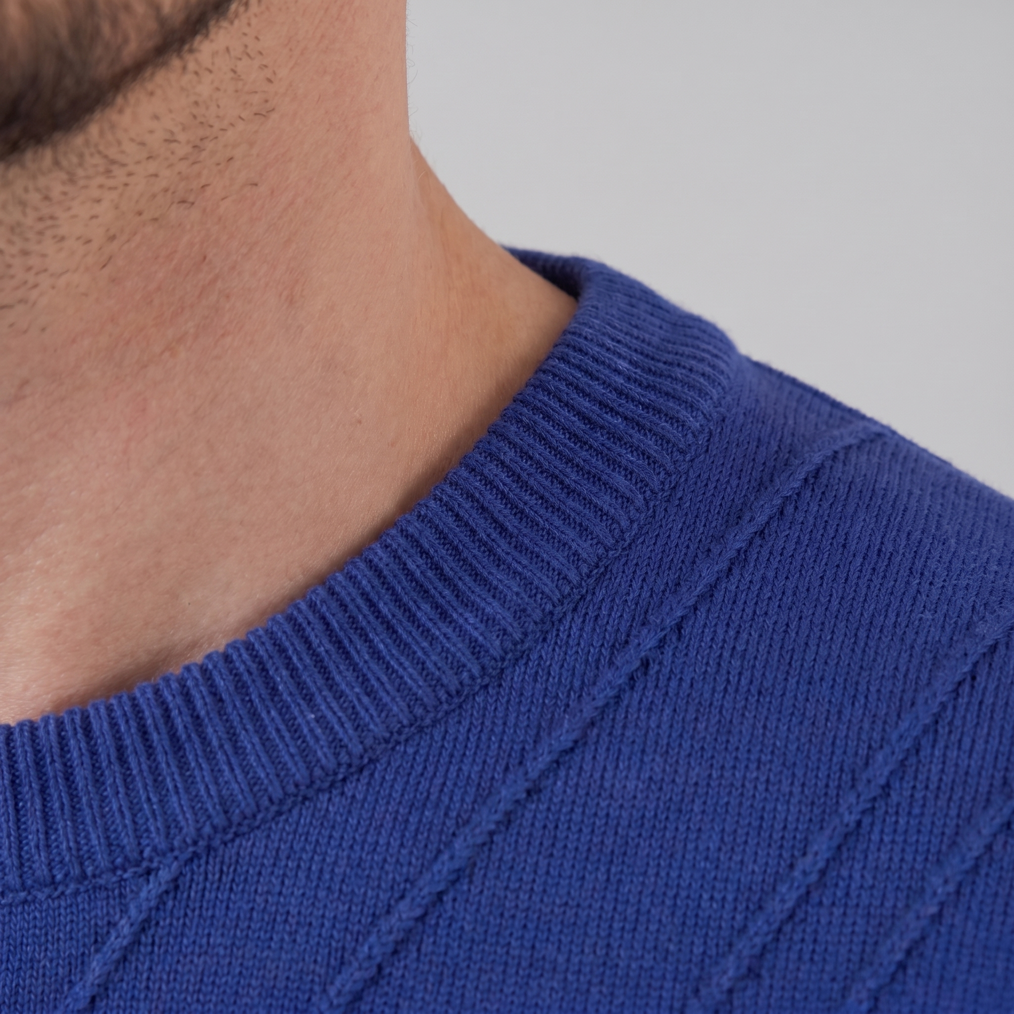 T-Shirt Heren Lange Mouwen Casual Textuur Crew Neck
