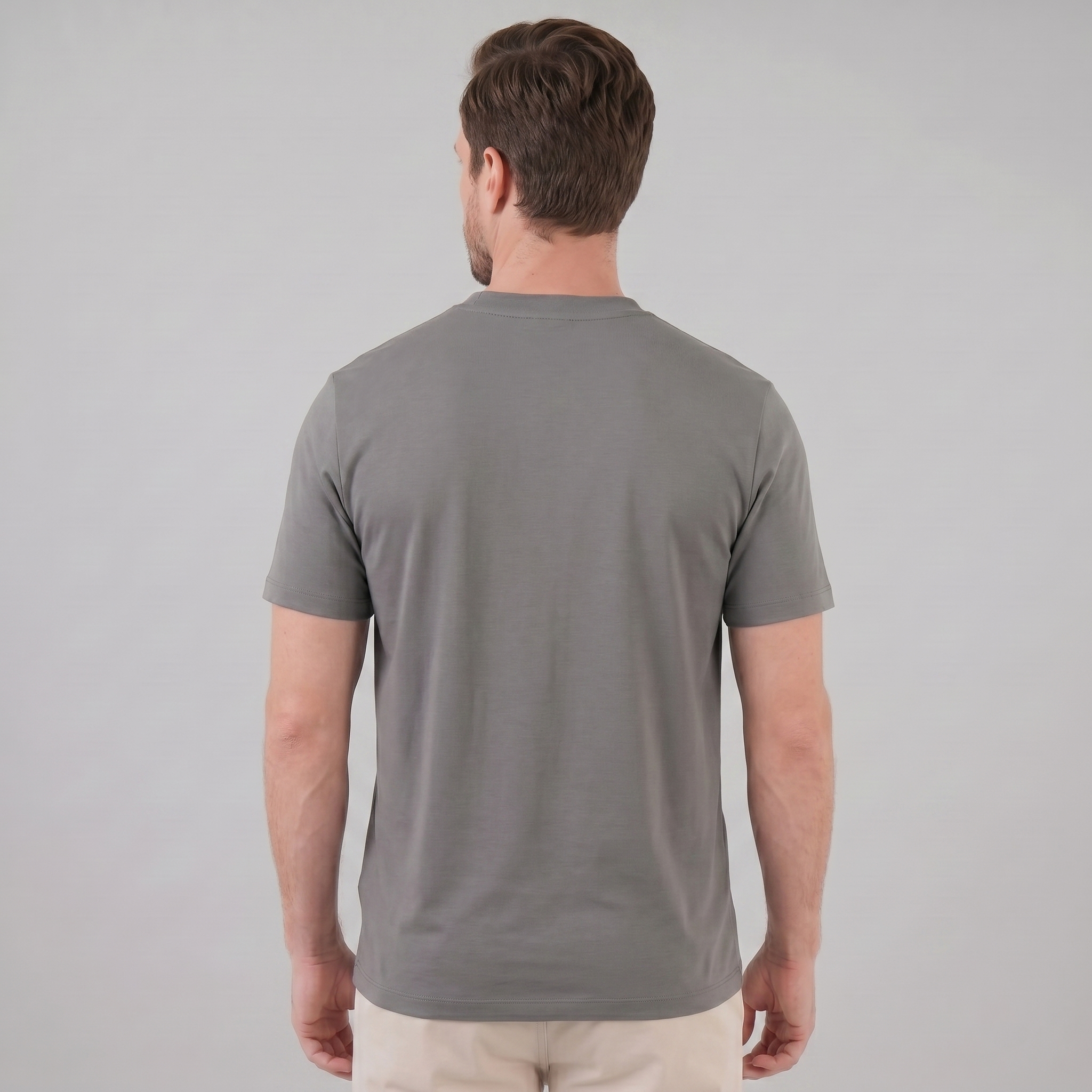 T-Shirt Heren Relaxed Fit Borststak Casual