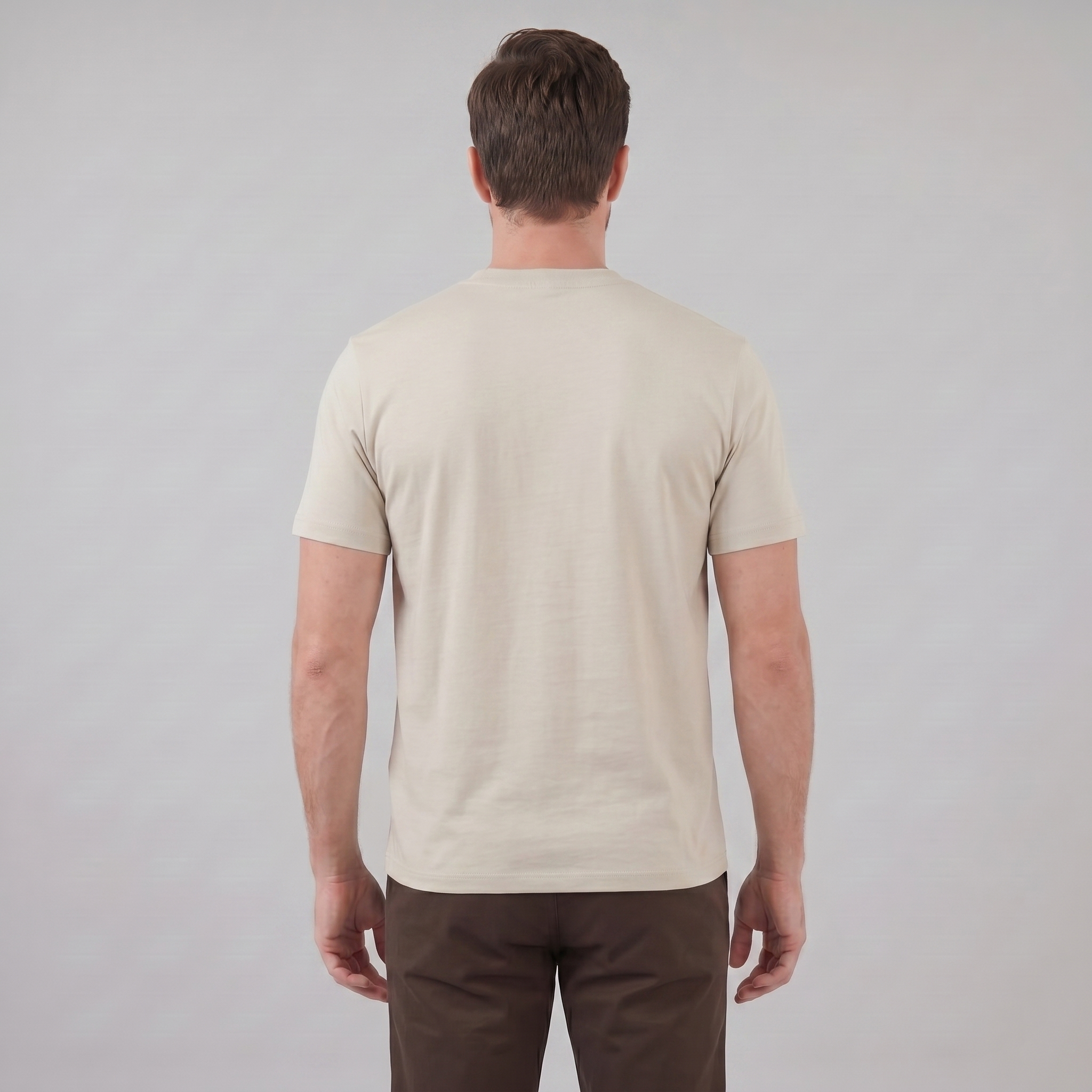 T-Shirt Heren Relaxed Fit Borststak Casual