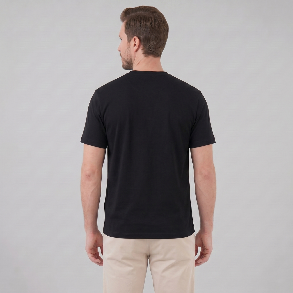 T-Shirt Heren Relaxed Fit Borststak Casual