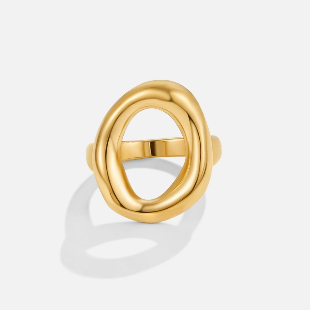Zachte gestructureerde gouden ring