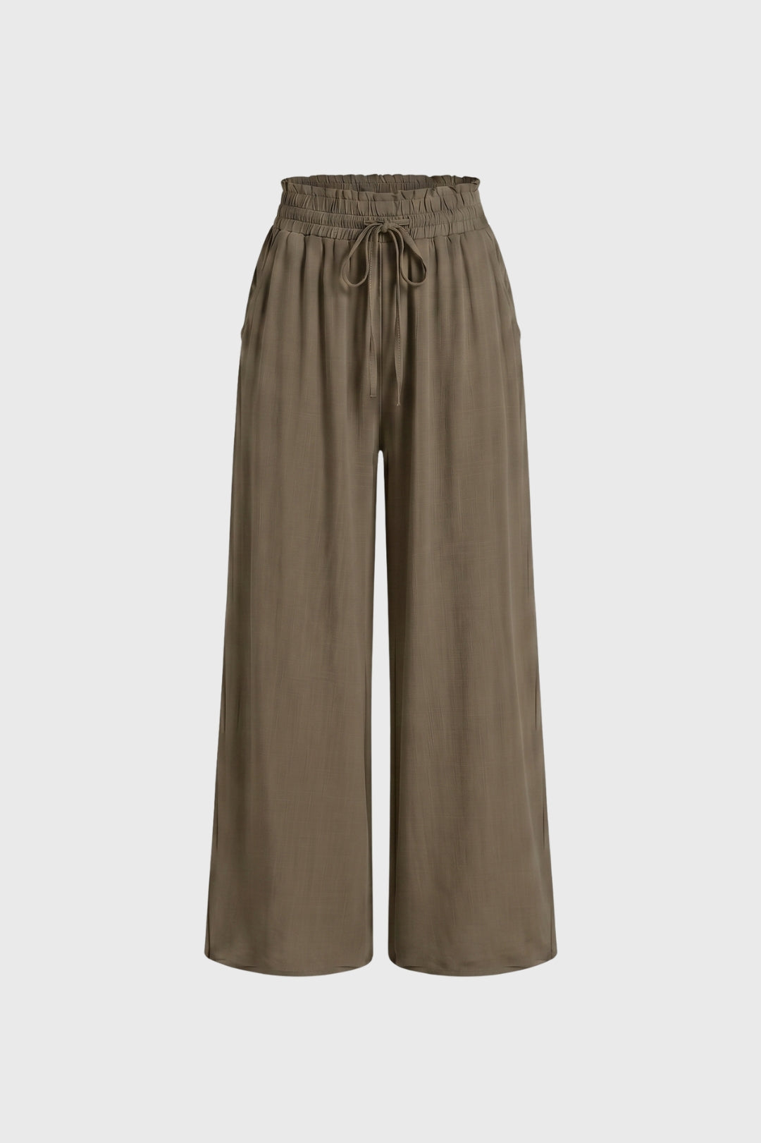 Wijde Palazzo Broek Dames Hoge Taille Elastische Band