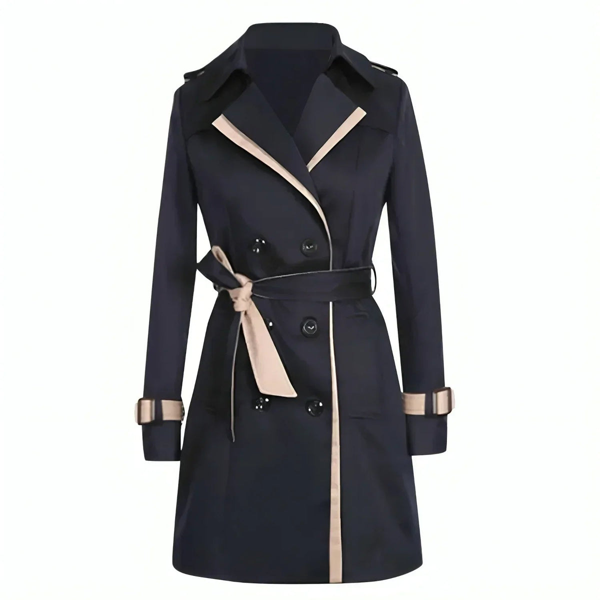 Winddichte dames trenchcoat met reverskraag voor winterdagen