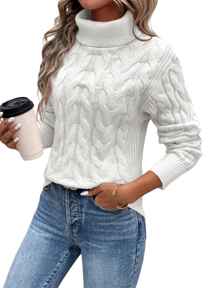 Kabelgebreide Coltrui Dames Boorden Casual Chic