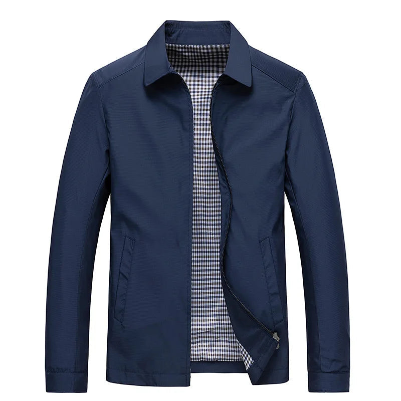 Minimalistische Rits Voorzijde Casual Zomer Jas Voor Heren