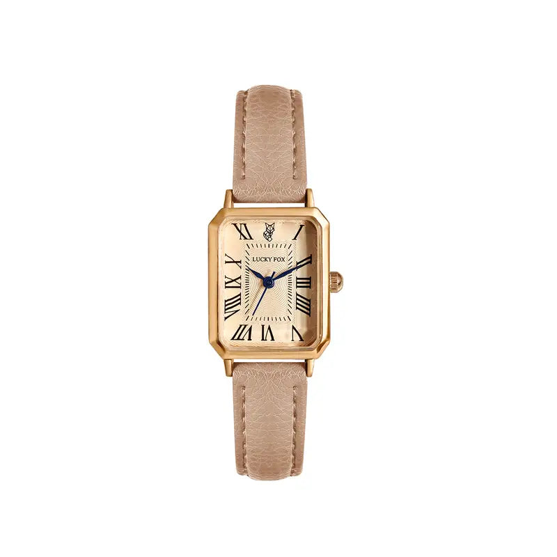 Elegante gouden horloge met een verfijnd steentje