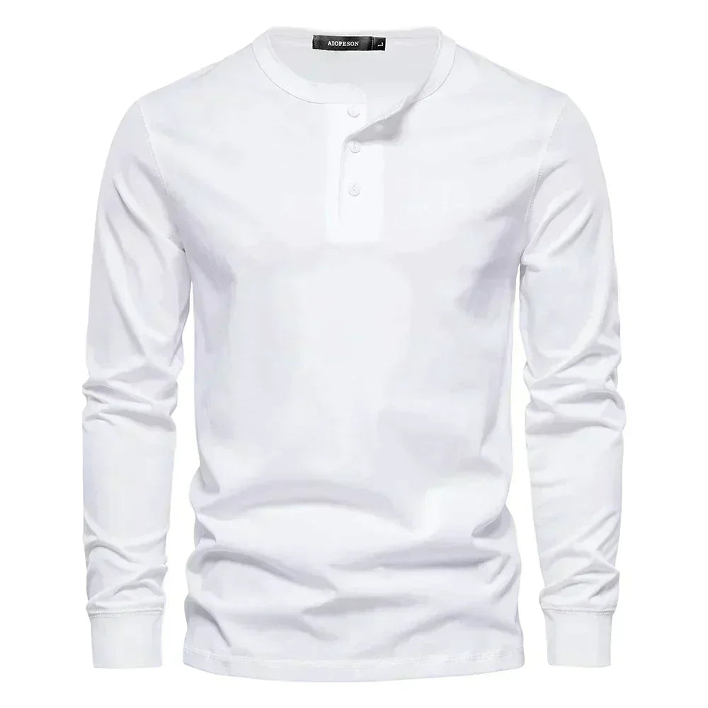 Heren Lange Mouwen Shirt Knopen Casual Comfortabele Pasvorm