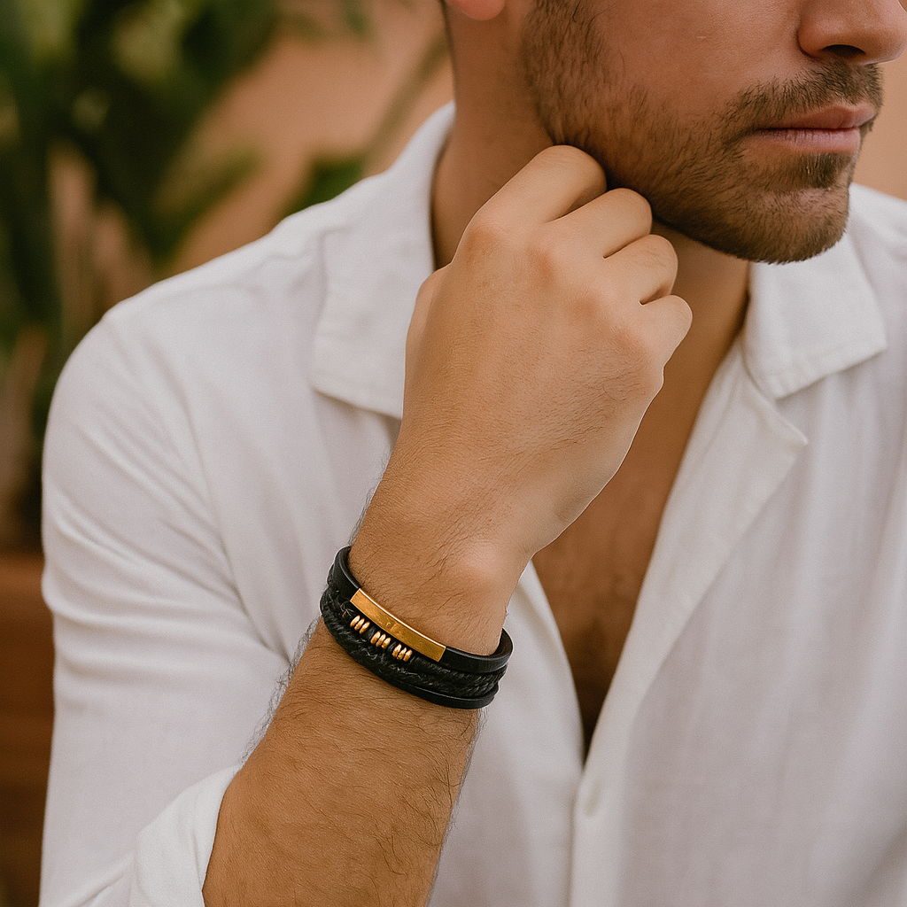 Heren Lederen Armband Voor Casual En Formele Gelegenheden