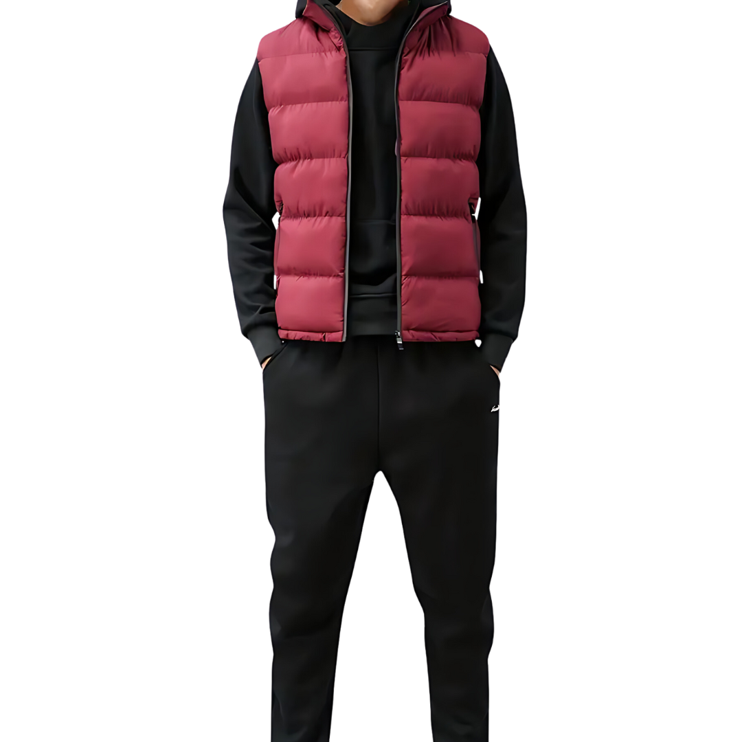Heren Bodywarmer Puffer Vest Voor Laagjes Met Gestikte Look