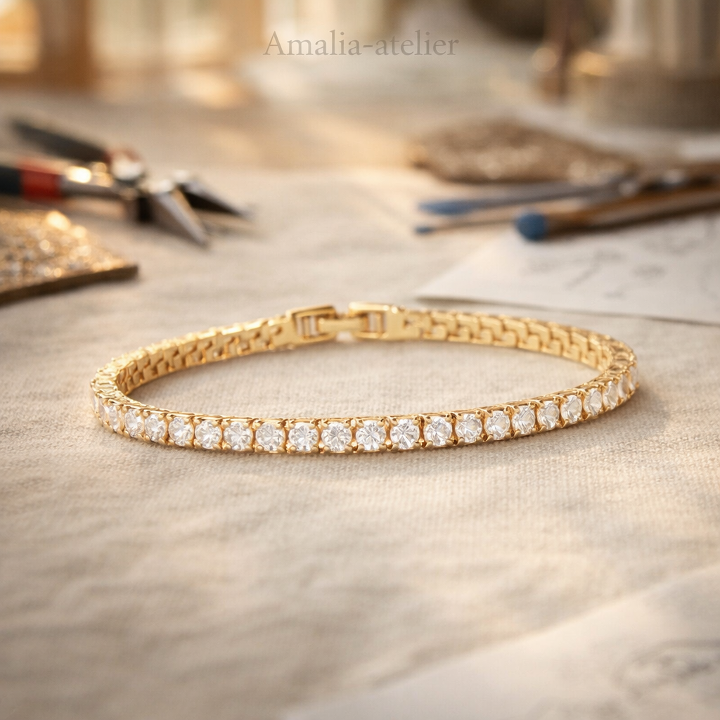 Lustra Moissaniet Armband – Goudkleurige Luxe Uitstraling