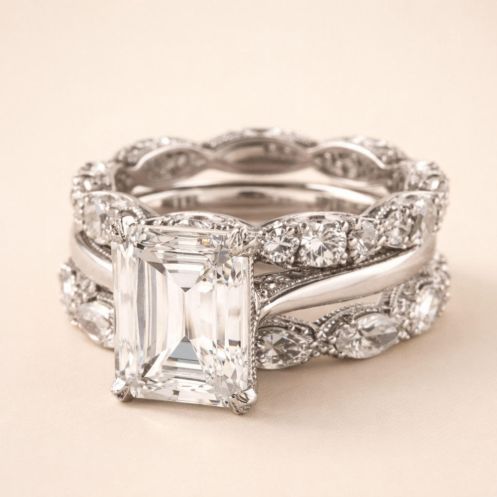 Zilveren ring met grote steen
