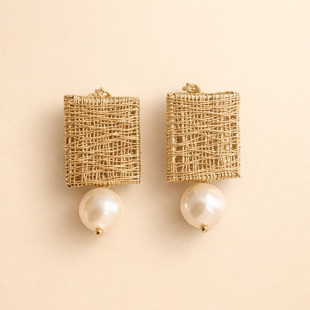 Elegante parel oorbellen