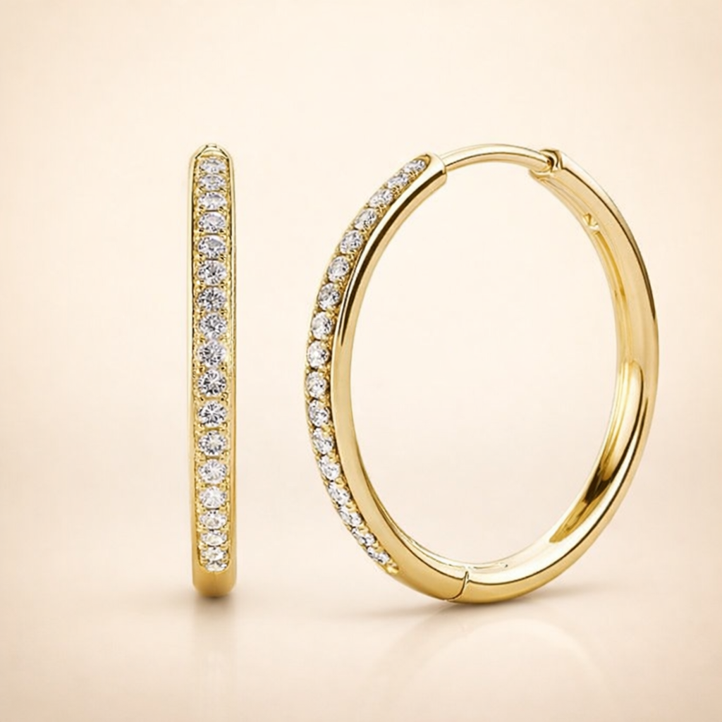 Gouden pave oorbellen