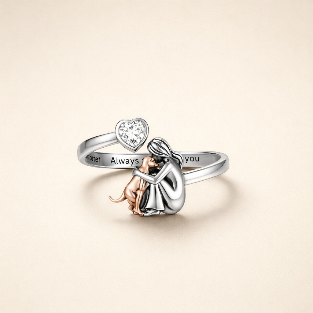 Zachte lichtroze ring met subtiele glans