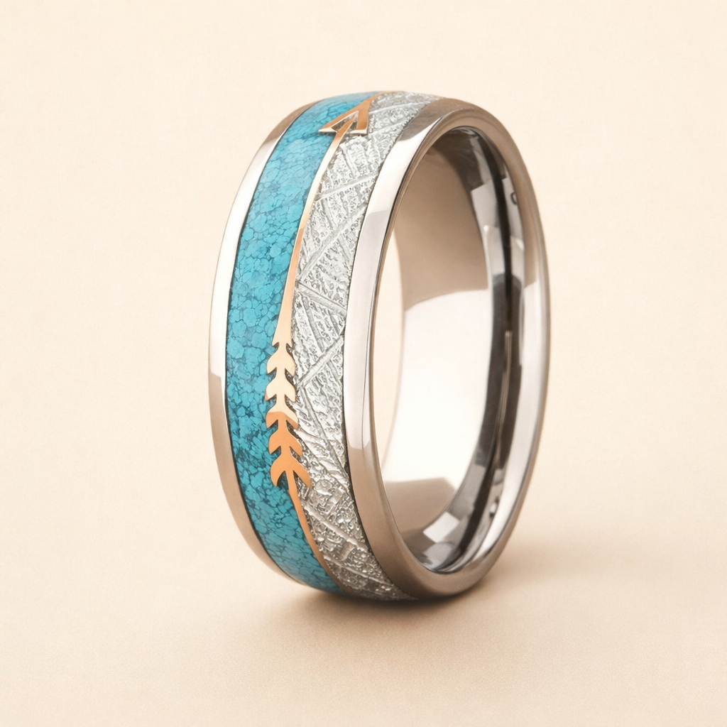 Elegante zilveren ring met antieke emaille afwerking