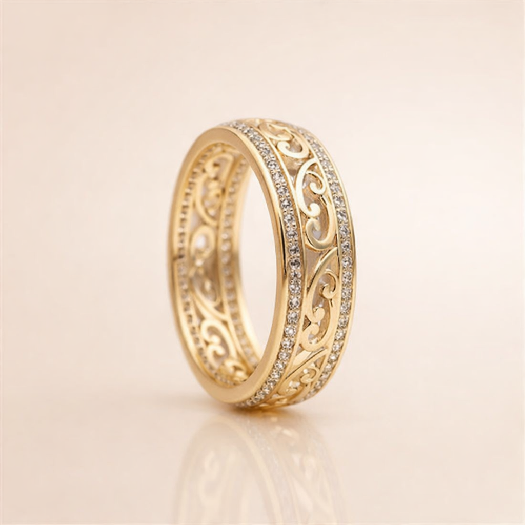Elegante Holle Ring van Goud