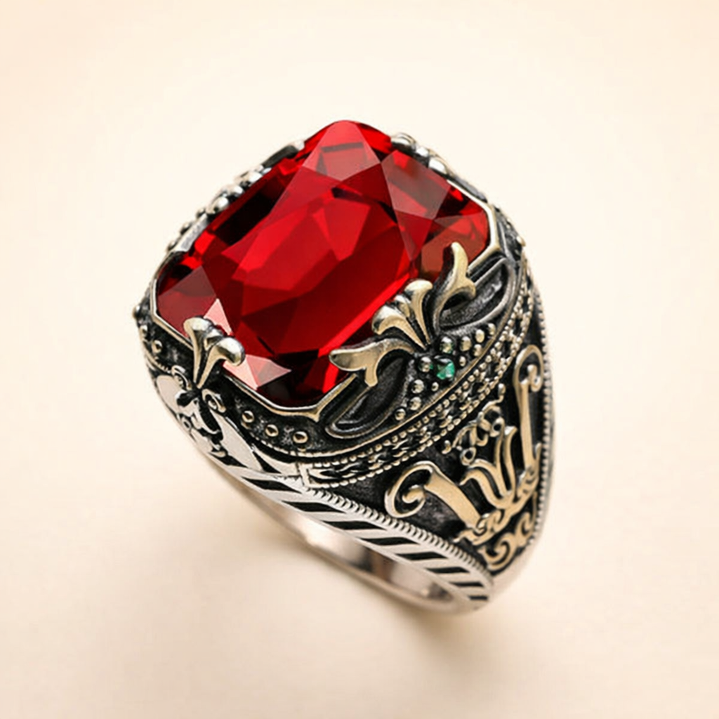 Elegante gemengde goud ring met subtiele details