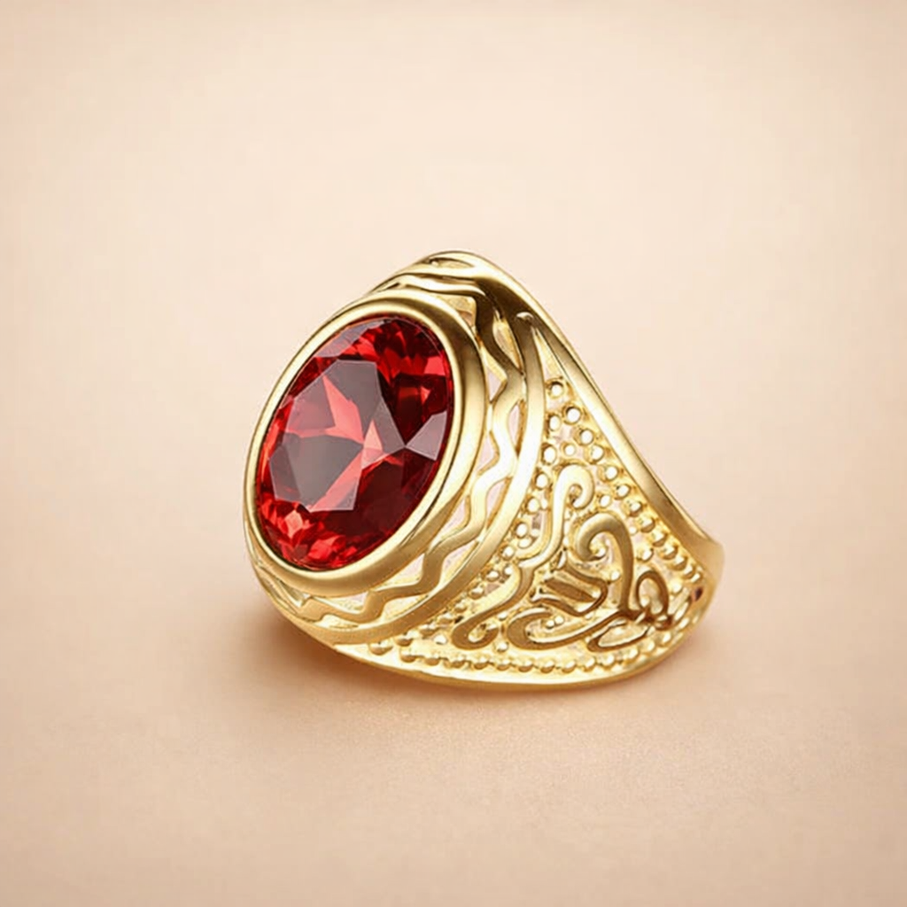 Elegante gouden ring met verfijnde details